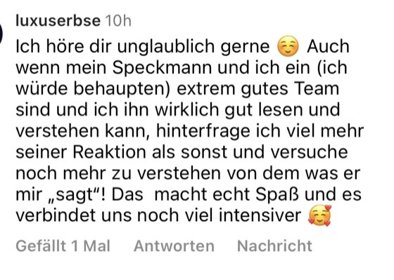 Nachricht einer Kundin an Désirée Scheller