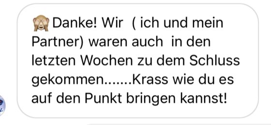 Nachricht einer Kundin an Désirée Scheller