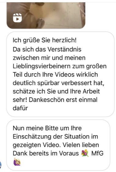 Nachricht einer Kundin an Désirée Scheller