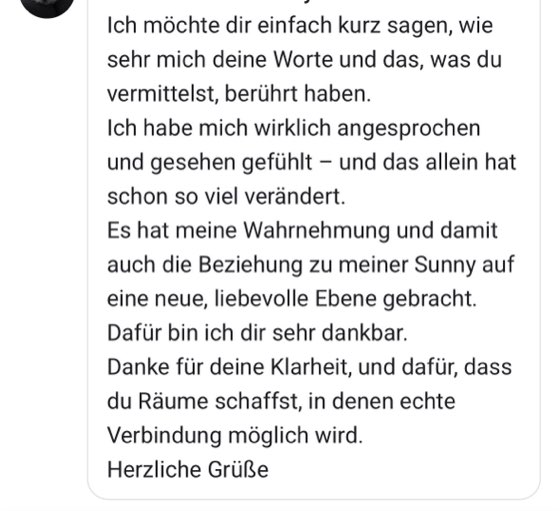 Nachricht einer Kundin an Désirée Scheller